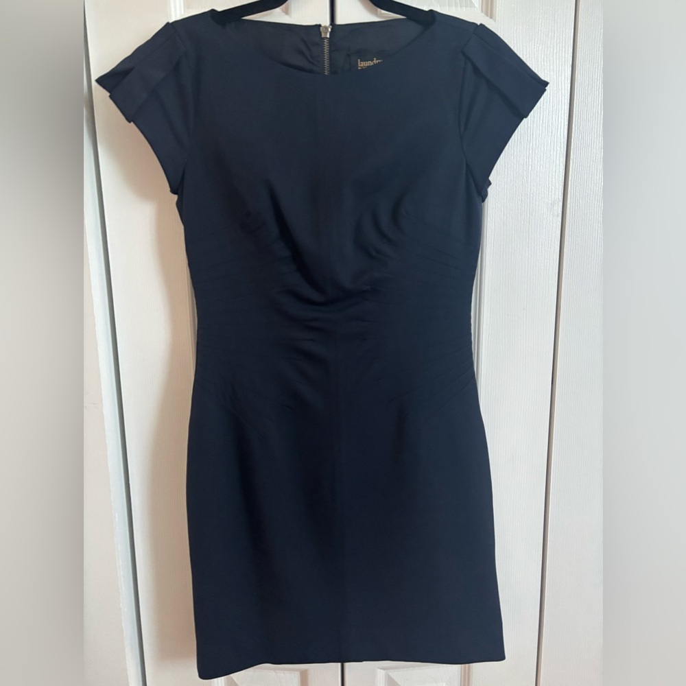 Laundry By Shelli Segal Navy Blue Mini Dress